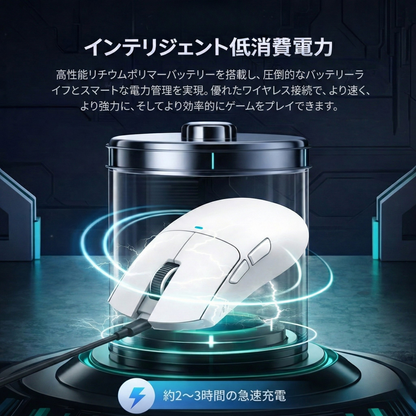 日本で大人気！Tokonoma™ RGB充電ドック付きワイヤレスゲーミングマウス✨🎮⚡