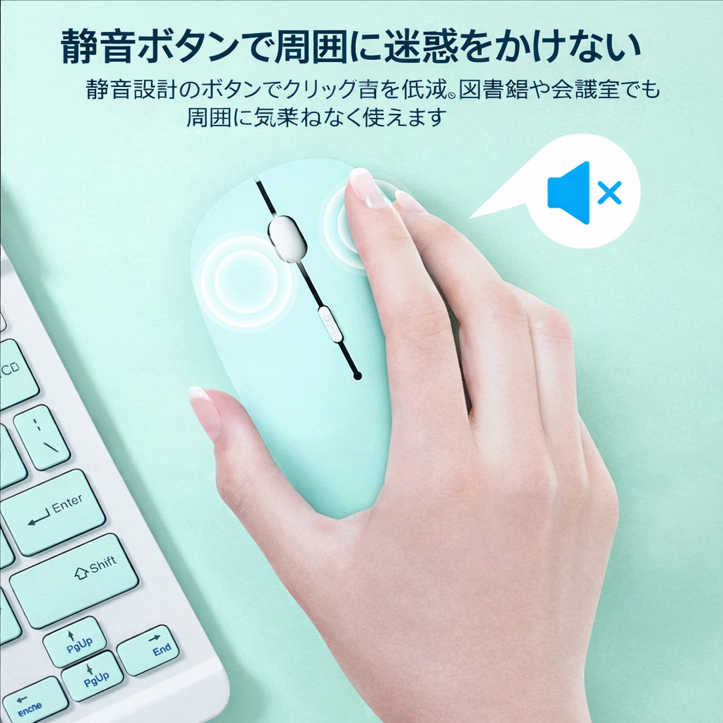 日本で大人気！Tokonoma™ ワイヤレスマウス✨ 超軽量65g設計