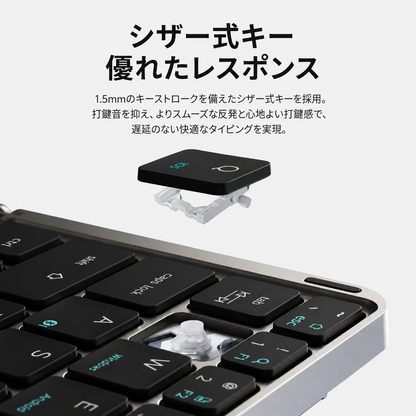 Tokonoma™ タッチパッド付き 折りたたみ式Bluetoothキーボード ✨📱