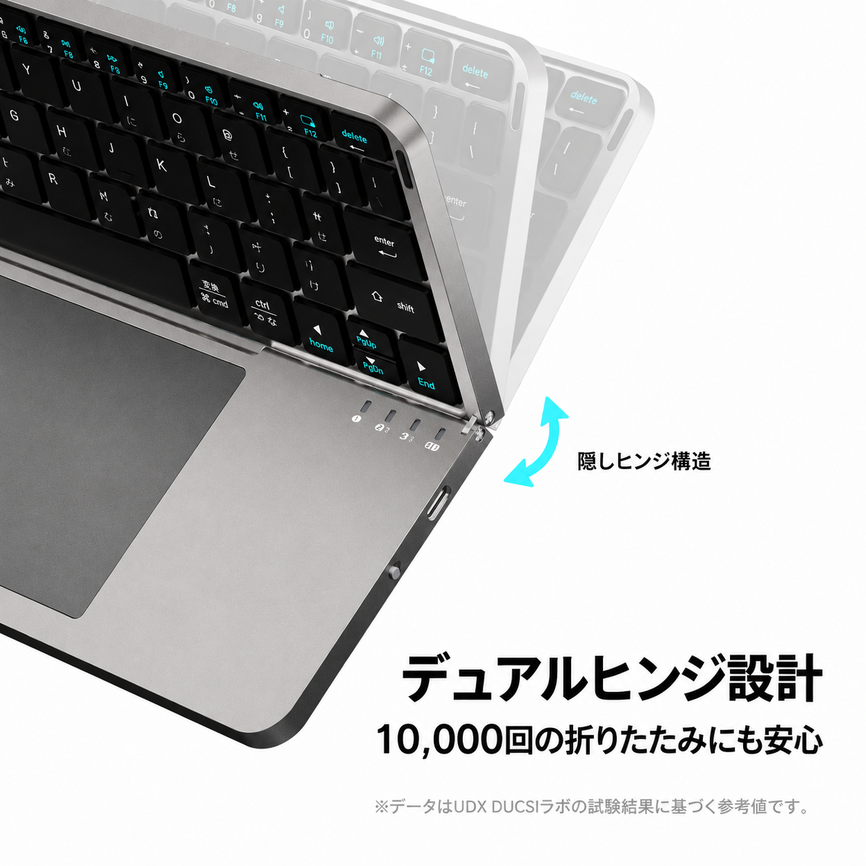 Tokonoma™ タッチパッド付き 折りたたみ式Bluetoothキーボード ✨📱