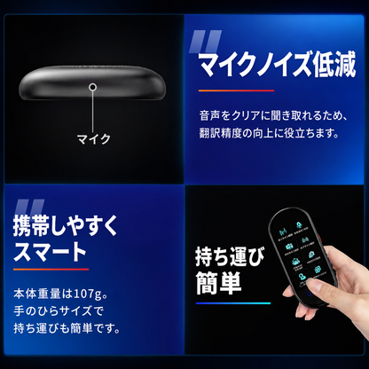 Tokonoma™ AI翻訳機 オフライン対応 音声・写真翻訳機 🌍📱